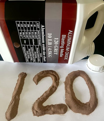 Aluminum Oxide - 10 LBS - Medium to Fine Sand Blasting Abrasive Media for Blasting Cabinet or Blasting Guns. #120 GRIT