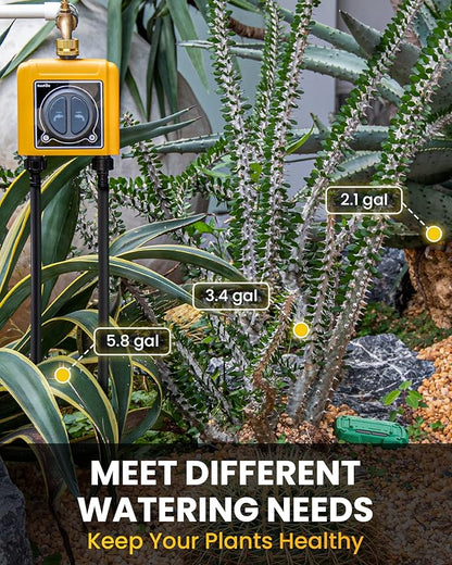 RAINPOINT WiFi Hose Timer, Smart Water Timer for Garden, Drip Irrigation Controller System with Wi-Fi Hub Automatic Manual Watering, Alexa APP Voice Control