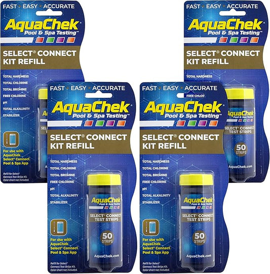 AquaChek 541640-04 Select Refill Swimming Pool Test Strips, 4-Pack, 200 Strips