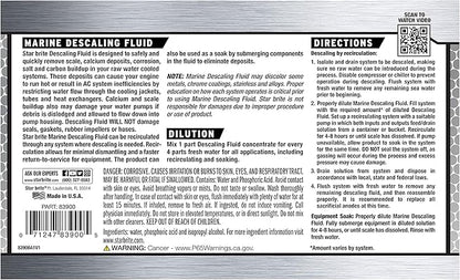 STAR BRITE Marine Descaling Fluid Concentrate 1 Gallon - Engine Scale & Deposit Remover, Safe for Seals & Gaskets (083900)