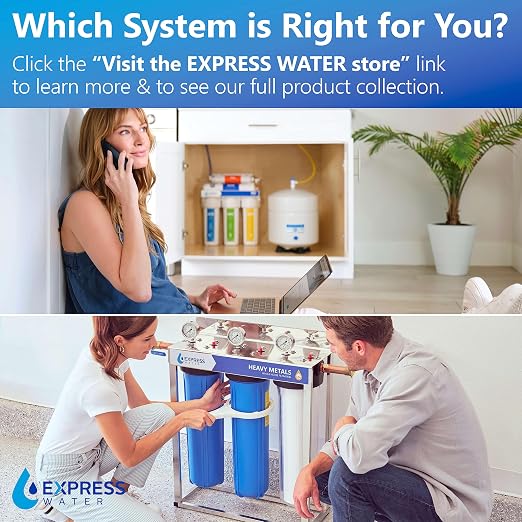 Express Water ROC001 UV Countertop Water Filter System – Hot, Room, Ambient Reverse Osmosis – 5 Stage RO Water Filter System with UV Water Purifier – No Installation Required