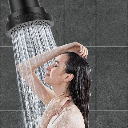 Aquaronvie NSF Certified Filtered Shower Head with KDF-55, High Pressure 3 Spray Modes Showerhead Water Softener for Hard Water, Remove Chlorine & Impurities for Softer Skin and Hair, Matte Black