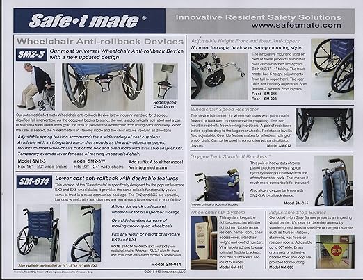Safe-t 081584853 Mate Wheelchair Anti-Rollback Device