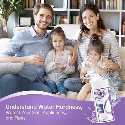 AAwipes Water Hardness Test Kit 0-425 ppm Hard Water Test Strips - Ultimate Test Kit for for Home, Drinking, Well, Spa, Swimming Pool, Softener (K07-150)