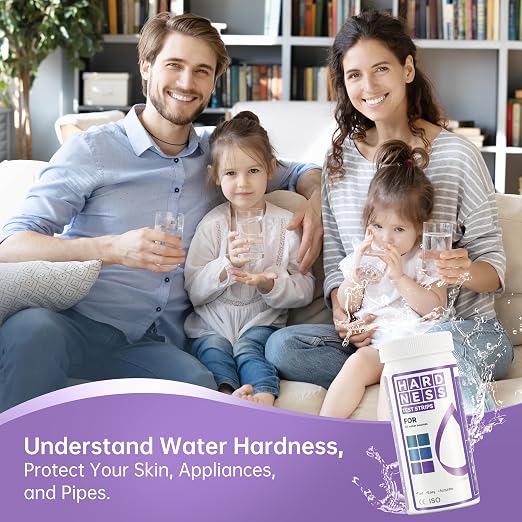 AAwipes Water Hardness Test Kit 0-425 ppm Hard Water Test Strips - Ultimate Test Kit for for Home, Drinking, Well, Spa, Swimming Pool, Softener (K07-100)