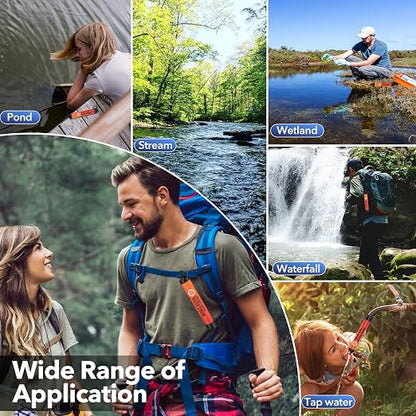 Water Filter Straw 20 Pack – Outdoor Camping & Hiking Survival Gear Kit for Family Use, Ultra-Light Personal Filter Straws for Backpacking,Camping, Bug-Out Bags and Emergency Preparedness