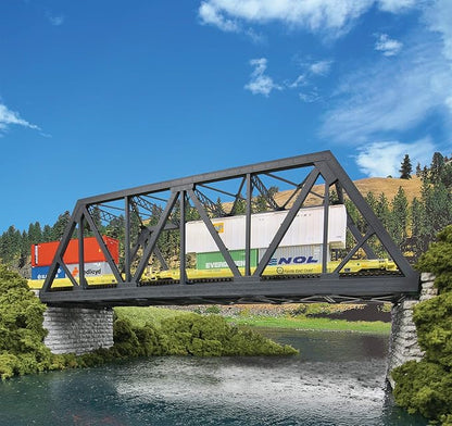Walthers Cornerstone Modernized Double-Track Railroad Truss Bridge 933-4510 HO Scale Model Railroad - Structure Kit