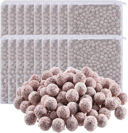 JIHAQUA Aquarium Ceramic Filter Media Bio Filter Rings, Bio Ceramic Ball for Freshwater,Marine Fish Tank,Canister Filter,Koi Pond (Wine, 18 Lbs)