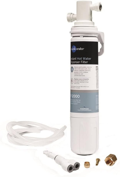 InSinkErator Wave Instant Hot and Cold Water Dispenser System - Faucet & Tank, Chrome, HC-Wave-C & F-2000S Premium Under Sink Water Filtration System for Instant Hot and Cold Water Dispenser System