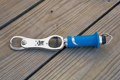 CUDA 11.5" Grip & Scale | Durable For Saltwater and Freshwater Use Up to 50 LBS Fish Scales with Non-Slip Scale Pattern Grip & Stainless Steel Jaws | Lanyard Included